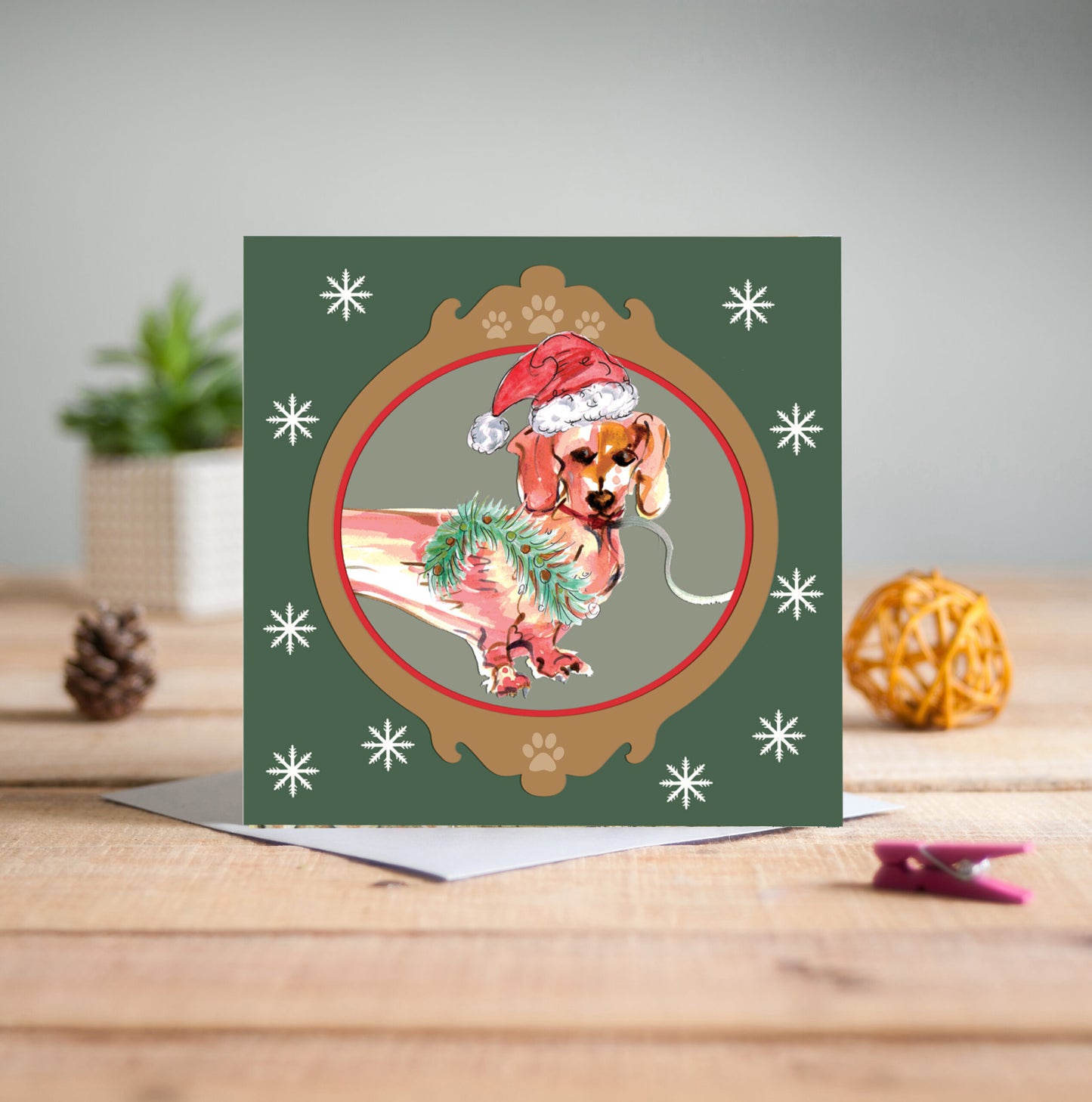 Dachshund Christmas Card - Pack of 6