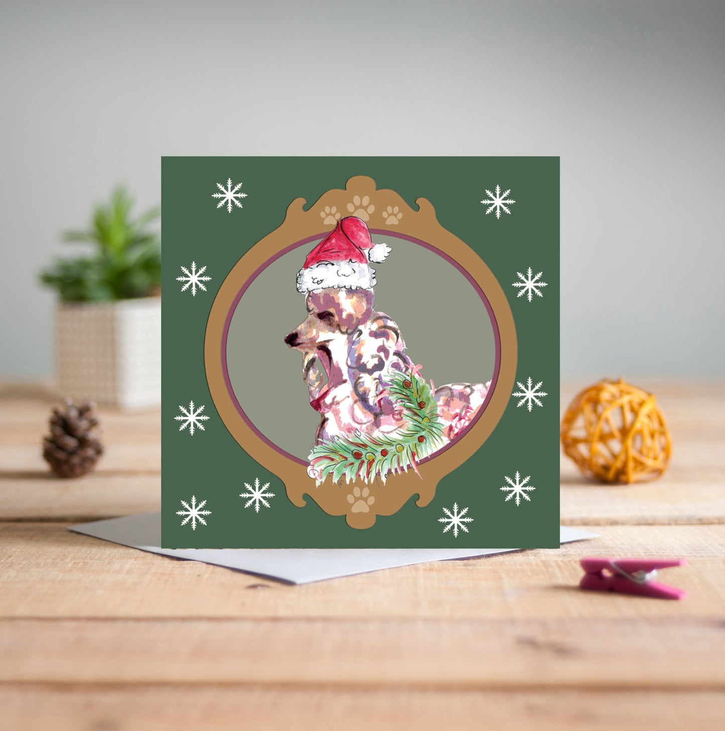 Poodle Christmas Card - Pack of 6