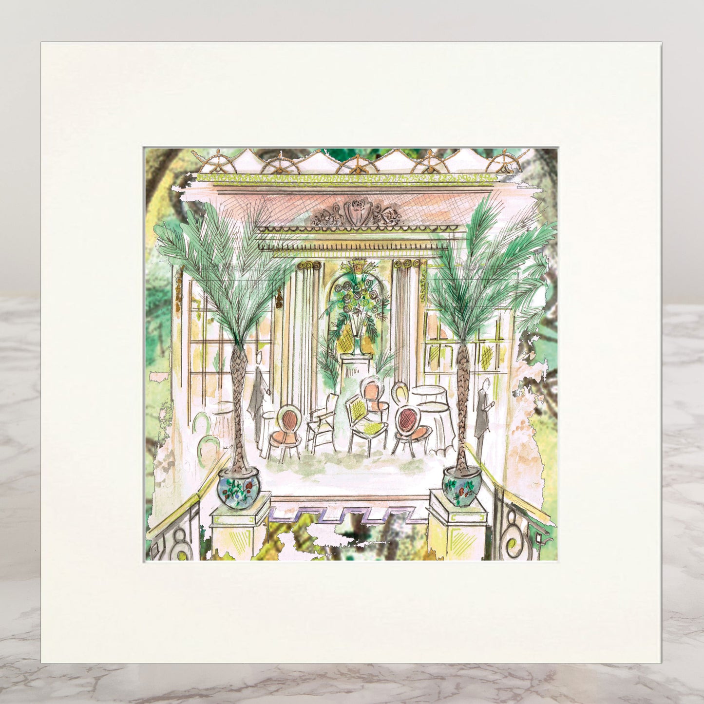Afternoon Tea At The Ritz Mounted Print