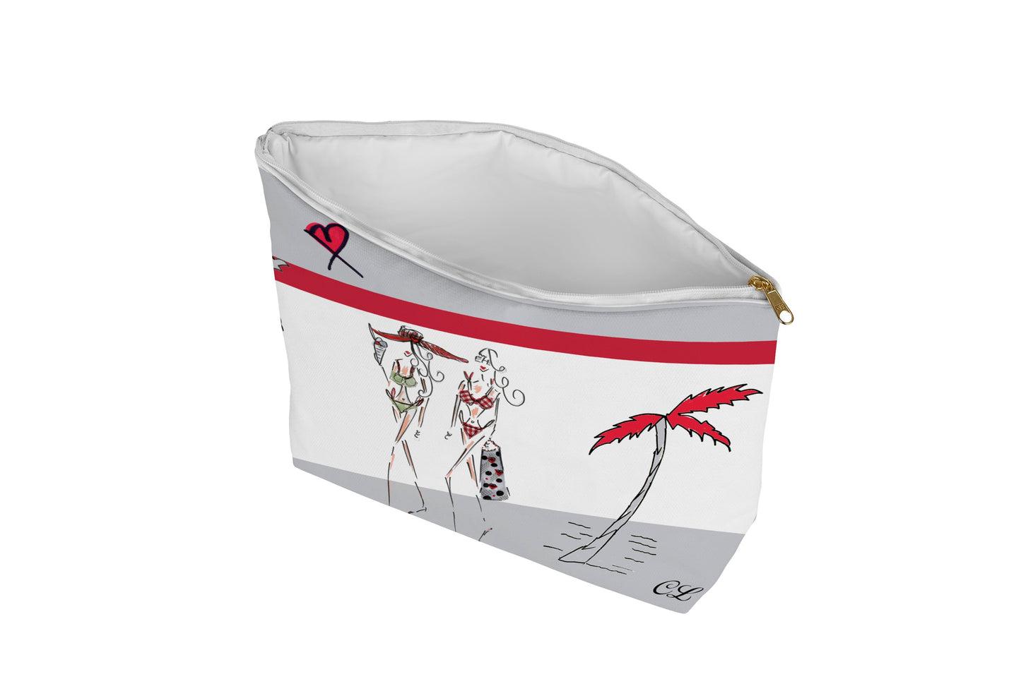 Ladies on the beach wash bag