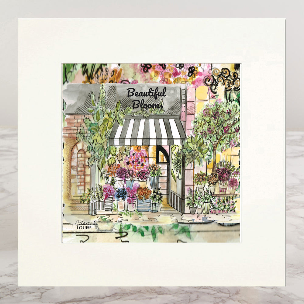 Flower Shop Mounted Print
