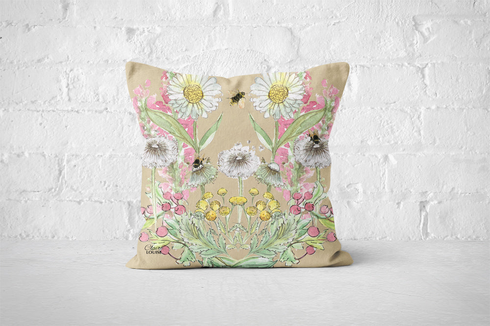 Biscuit Bee Bloom Cushion