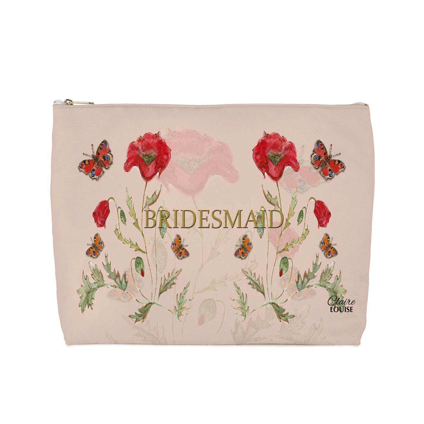 Bridesmaid Poppies Cosmetic Bag
