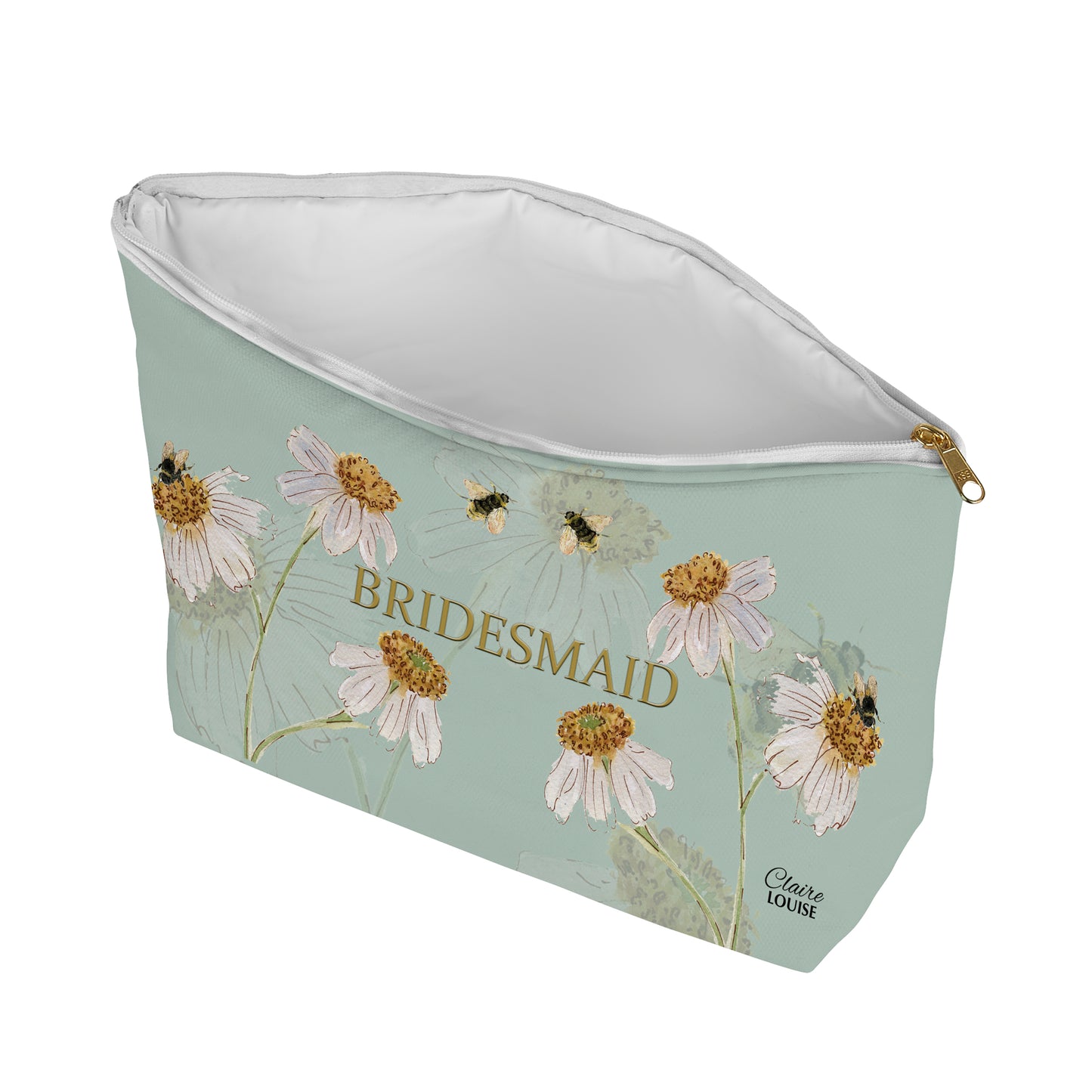 Bridesmaid Daisies Cosmetic Bag