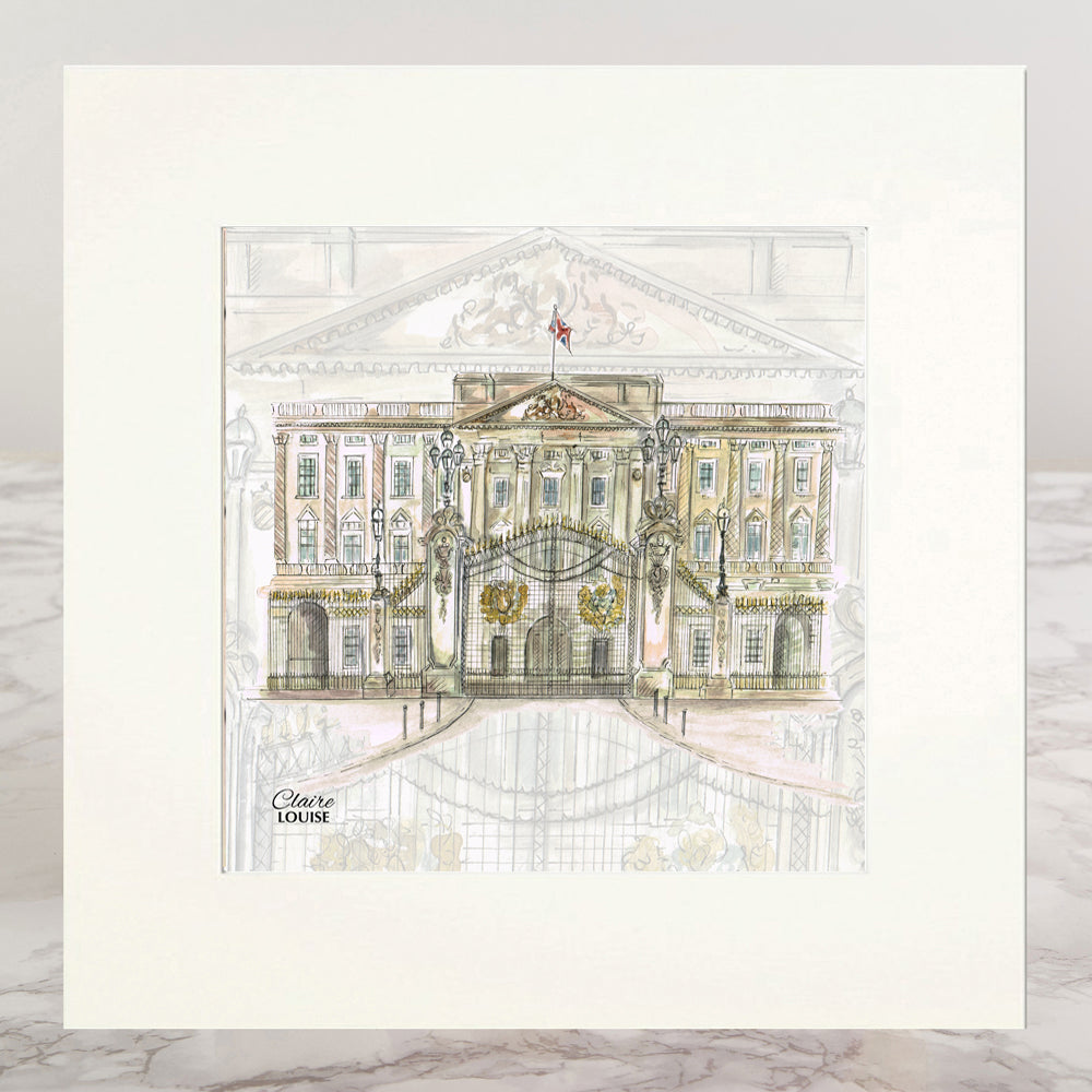 Buckingham Palace London Mounted Print