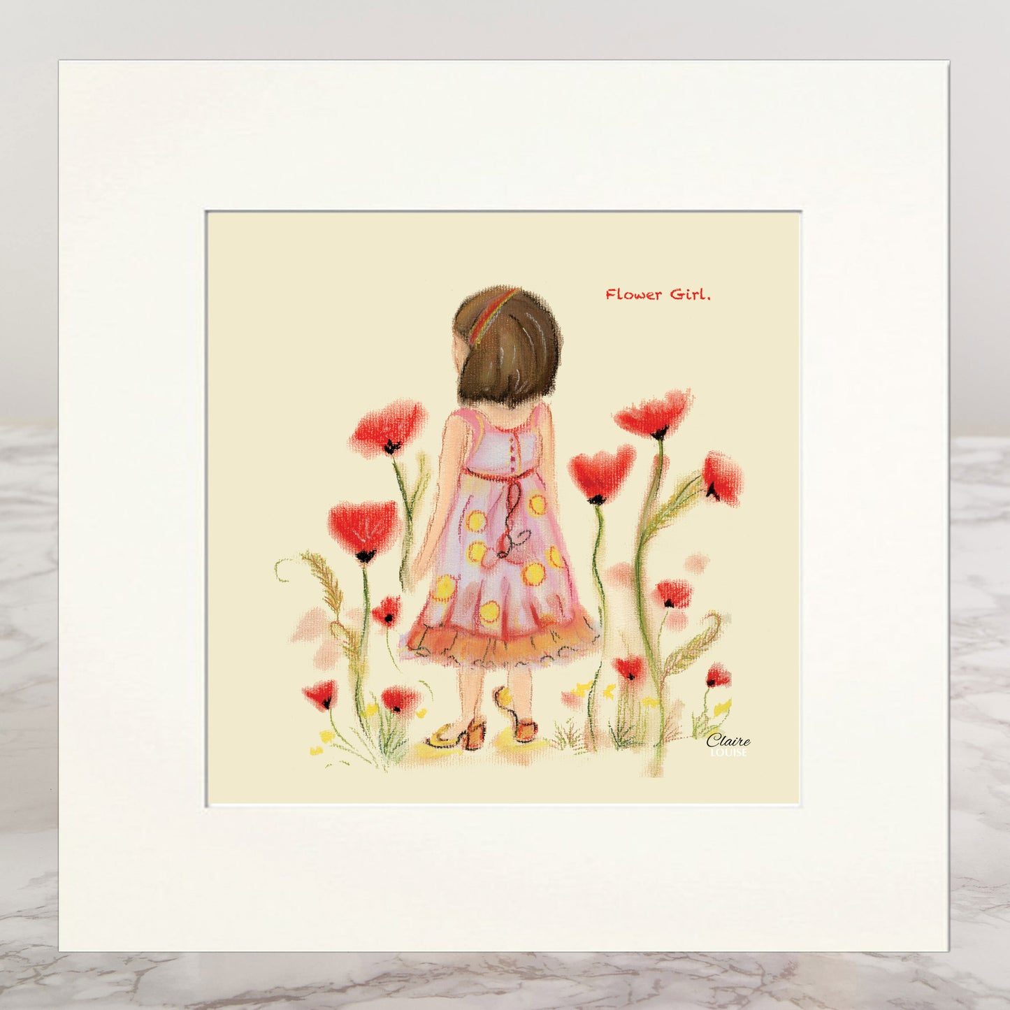 Flower Girl Mounted Print