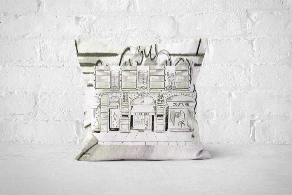 Couture shop window cushion