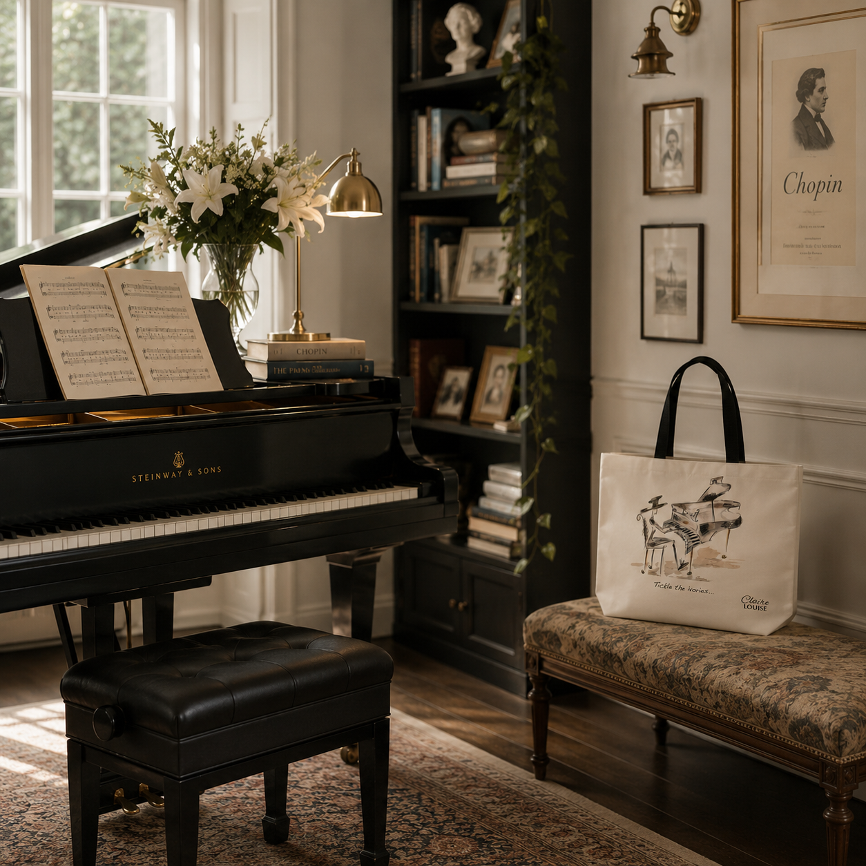 Piano Music double sided print shopper