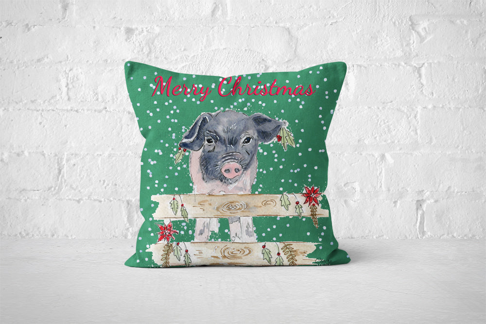 Christmas Pig Cushion