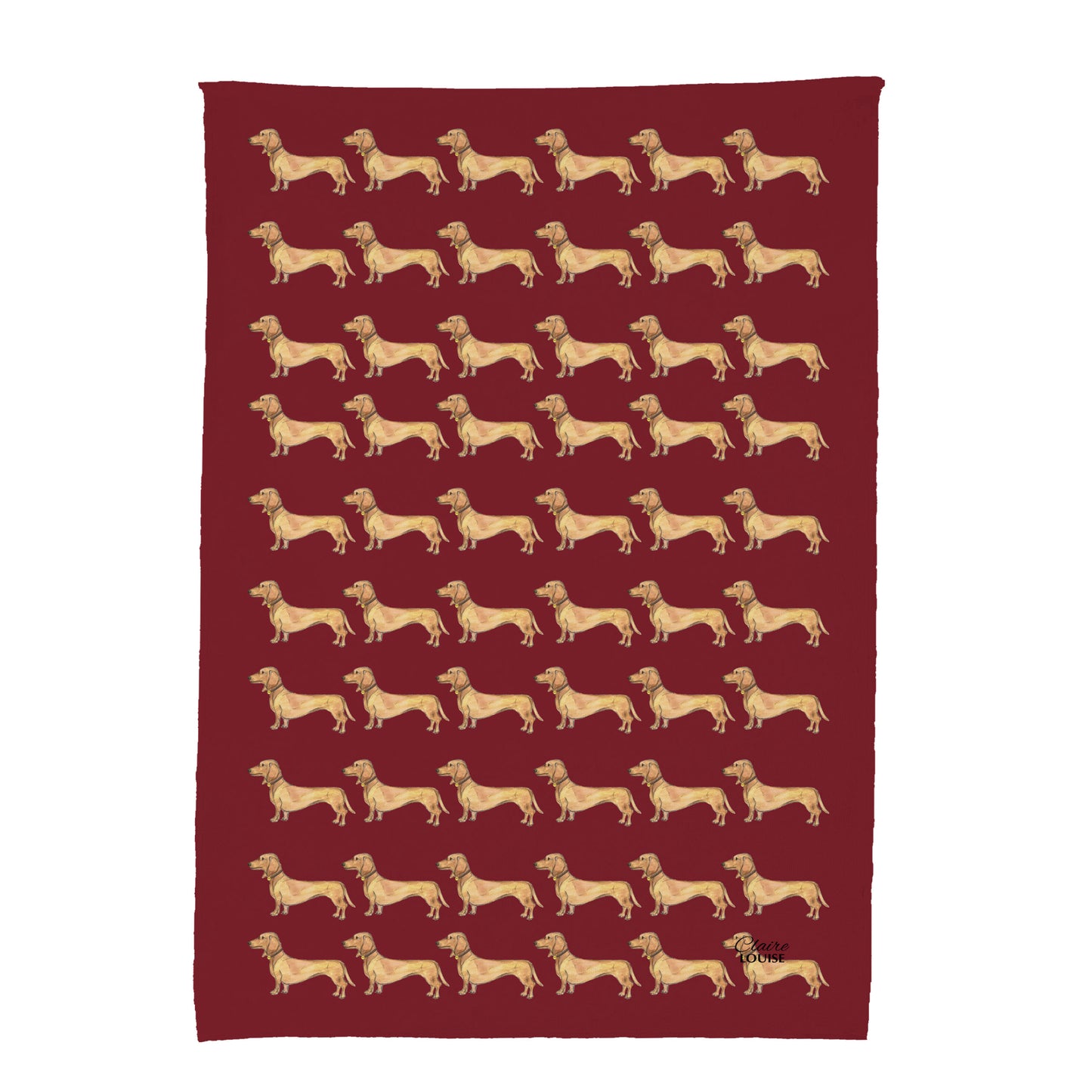 Dachshund Blanket (Wine)