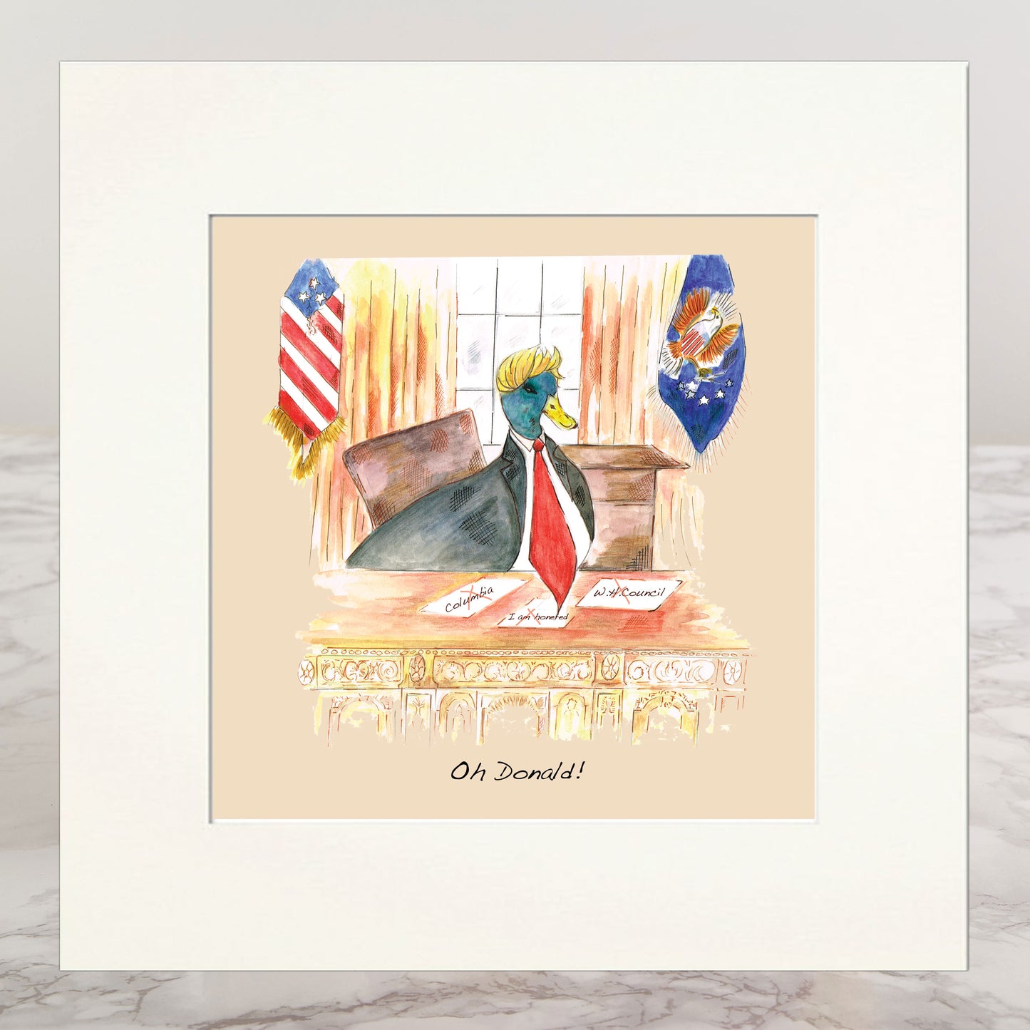 Donald Trump Mounted Print
