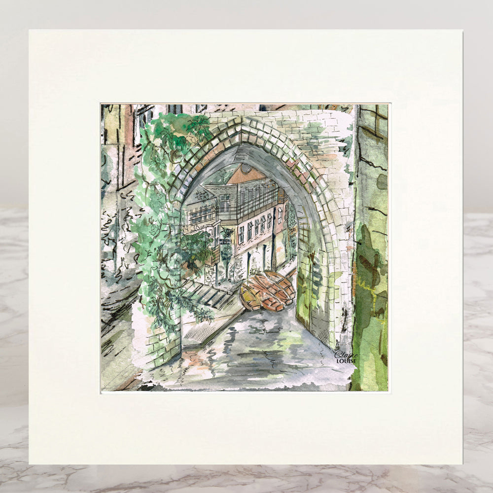 Durham Boathouse Mounted Print