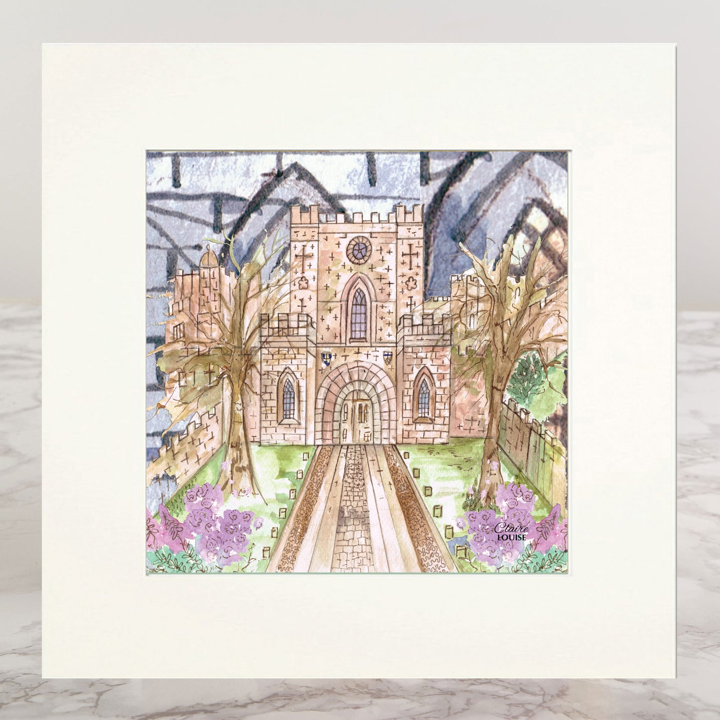 Durham Castle Inspired Mounted Print