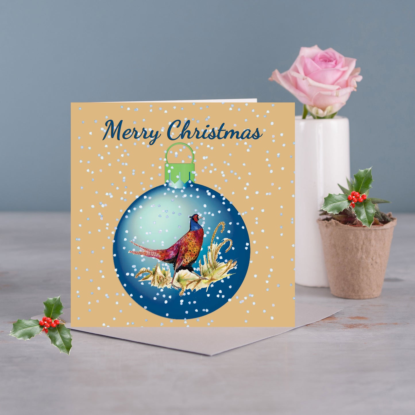 Christmas Bauble Pheasant Card - Pack of 6