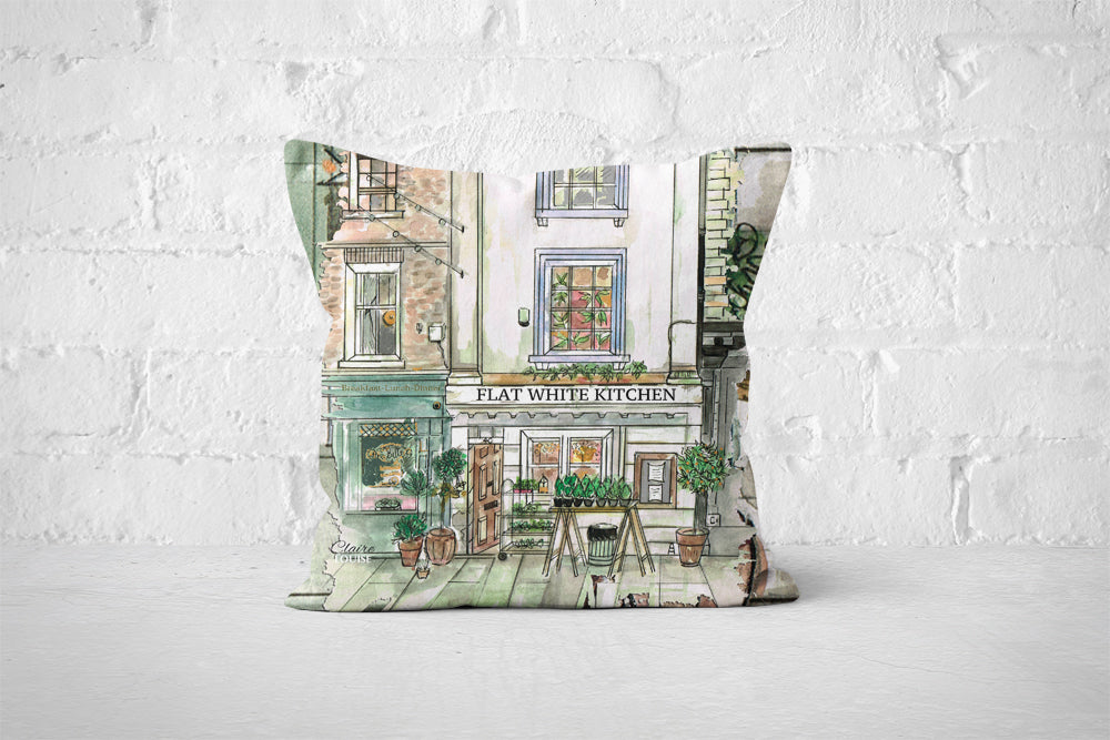 Flat White's Coffee Shop Cushion