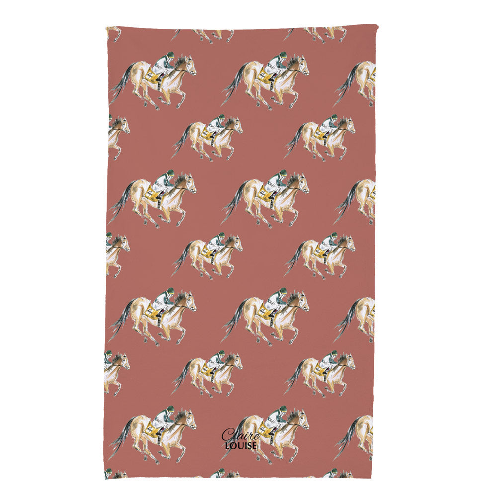 Horse Racing Tea Towel