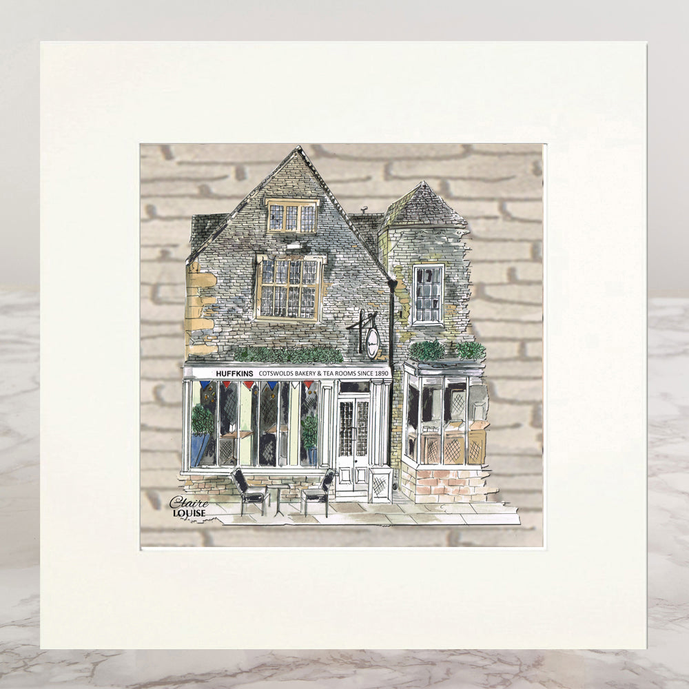 Huffkins Tea Rooms Mounted Print
