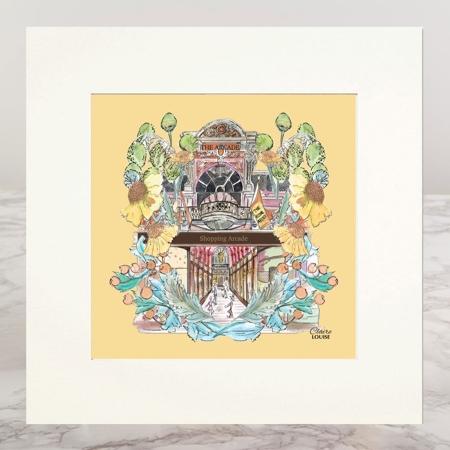 Royal Arcade In Full Bloom Mounted Print