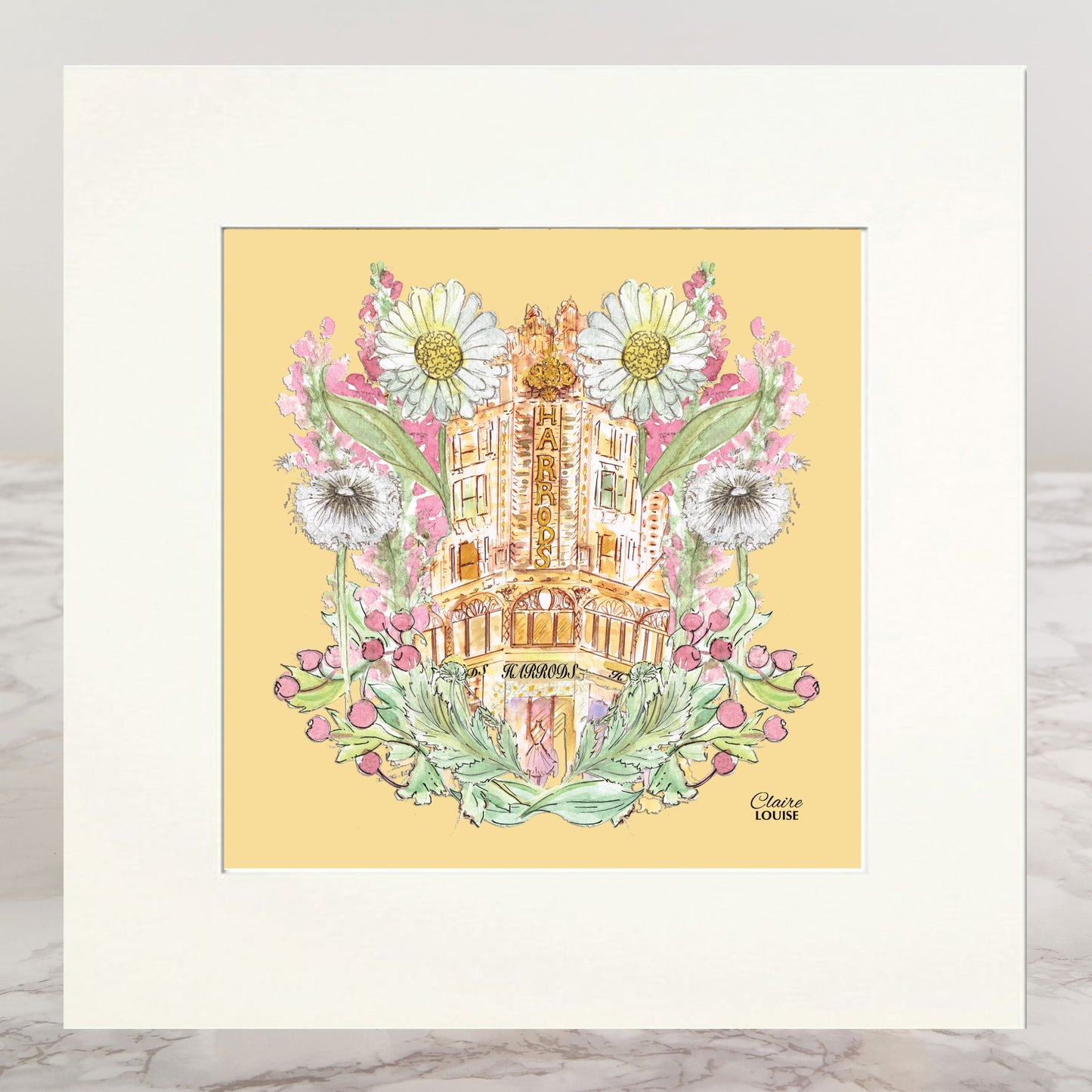 Harrods In Full Bloom Mounted Print