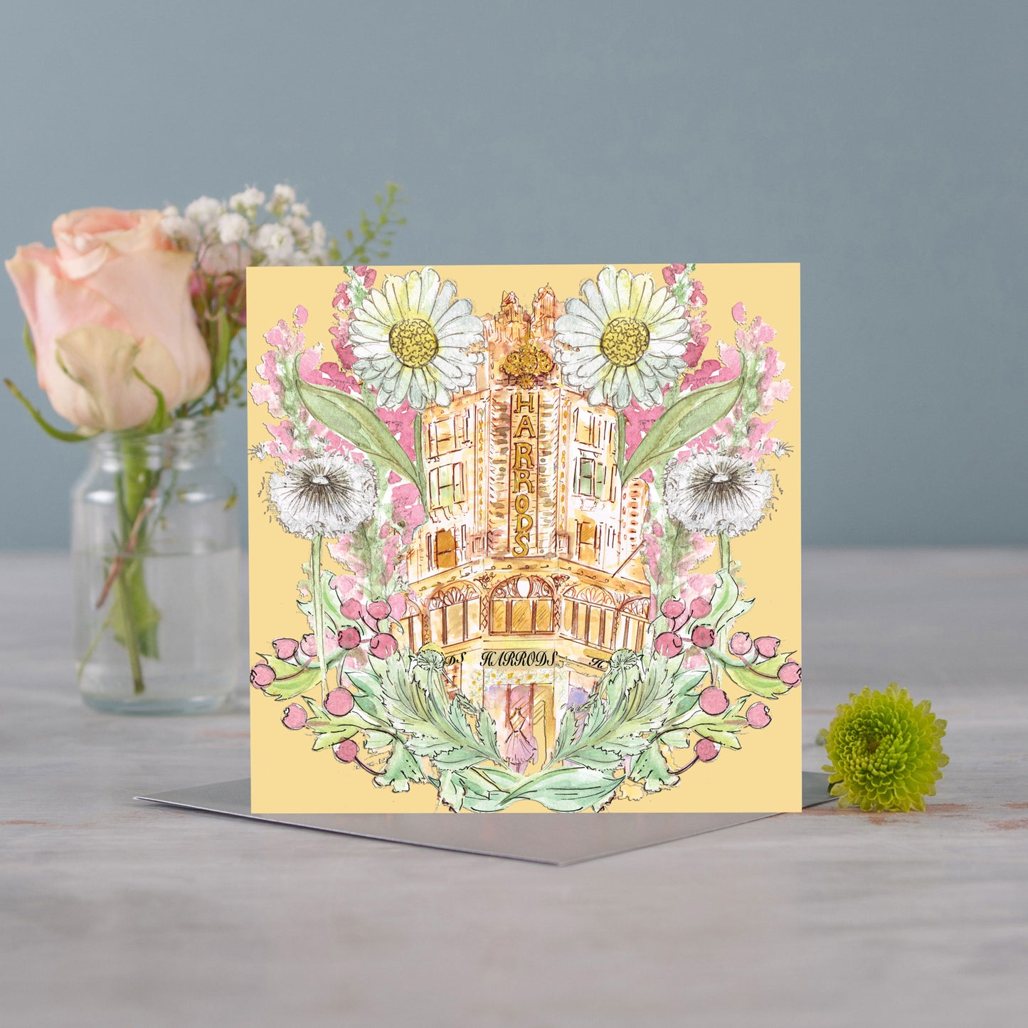 Harrods In Full Bloom Greetings Card - Pack of 6