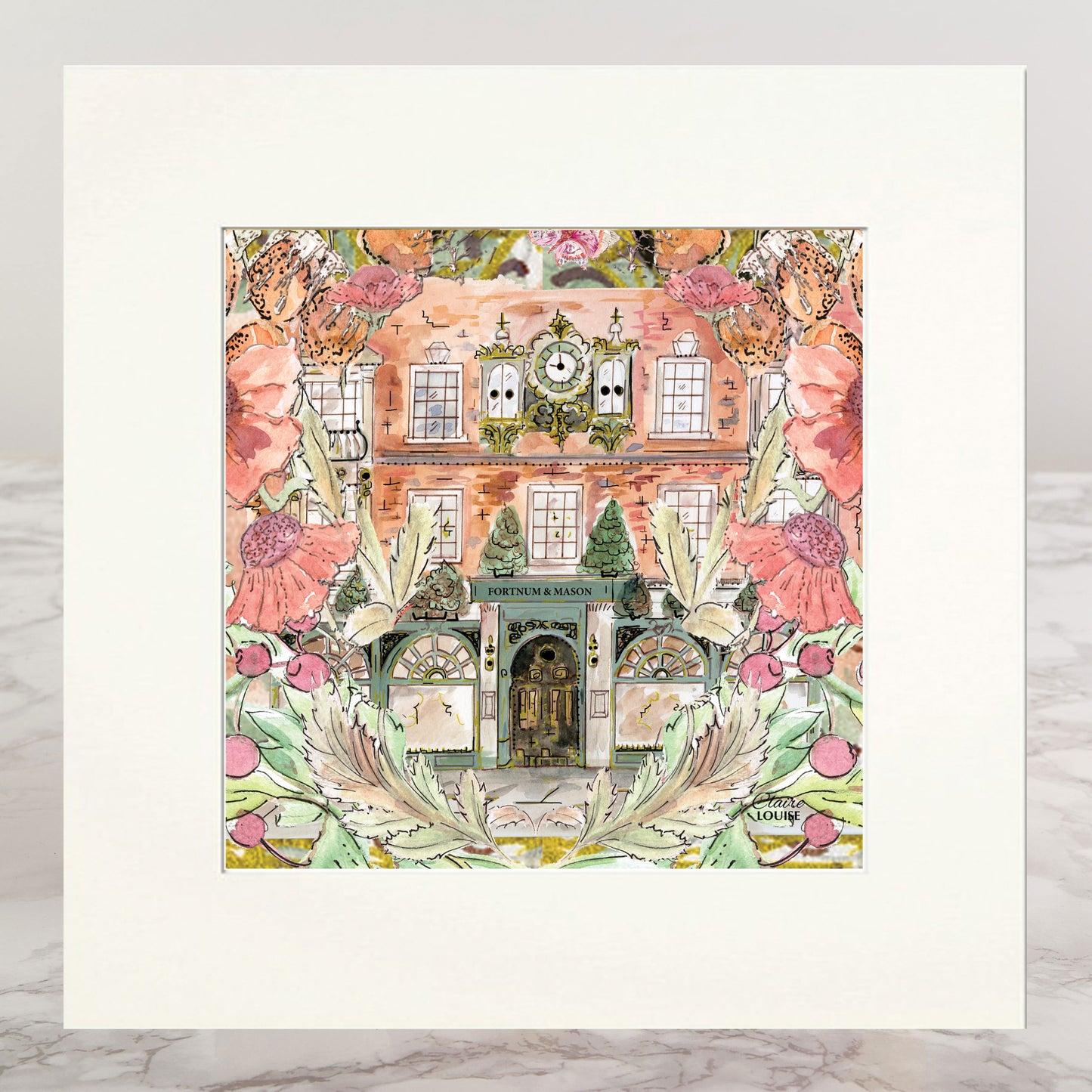 Fortnum's In Full Bloom Mounted Print