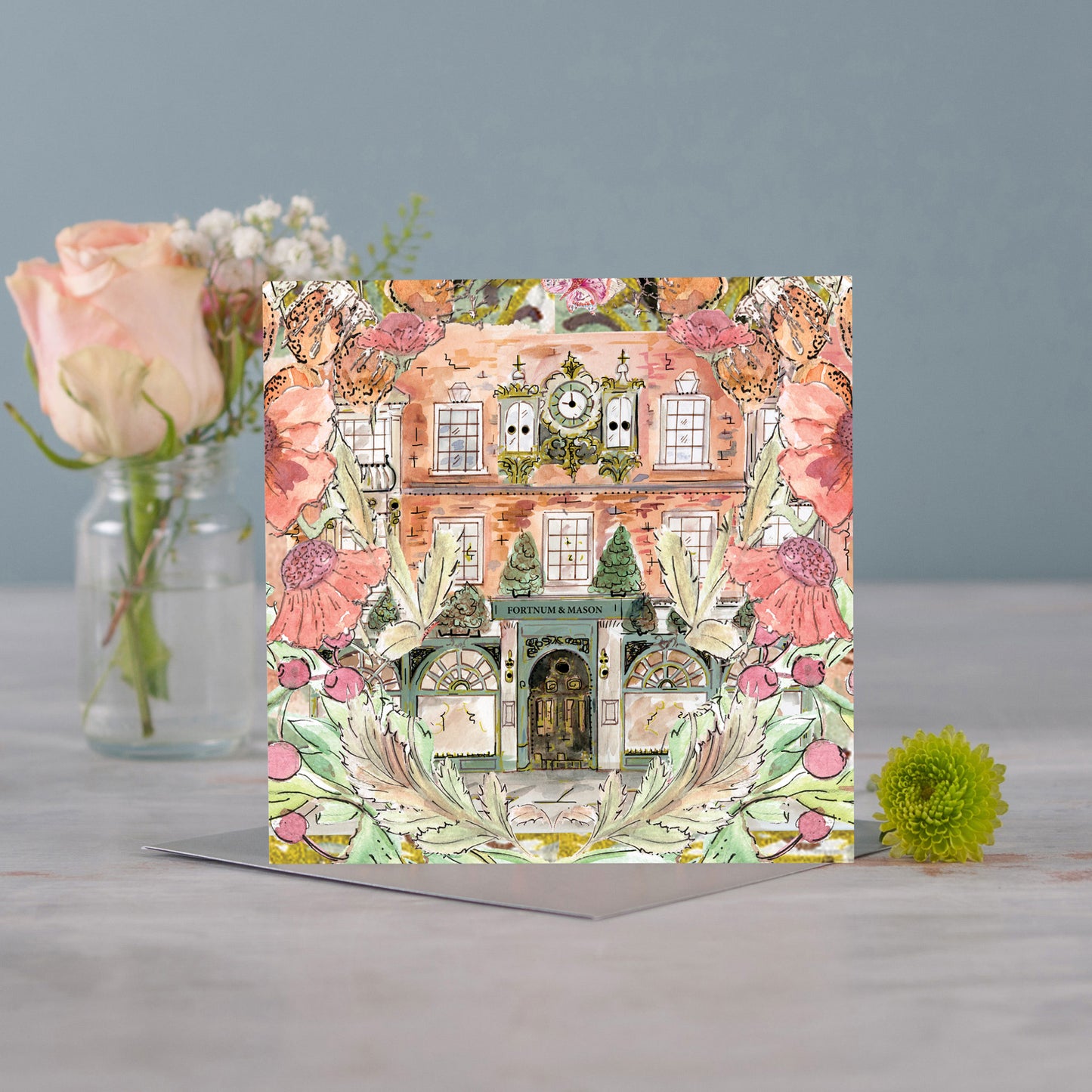 Fortnums In Full Bloom Greetings Card - Pack of 6