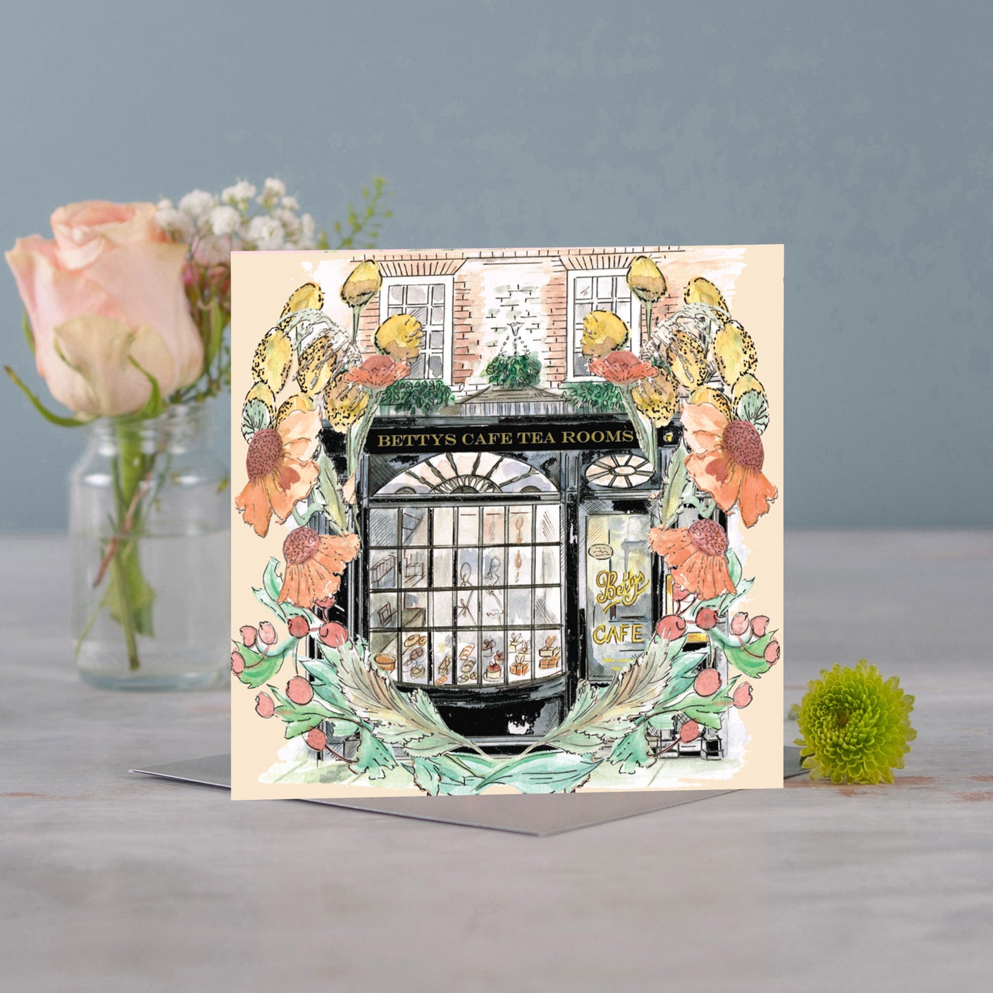 Bettys In Full Bloom Greeting Card - Pack of 6