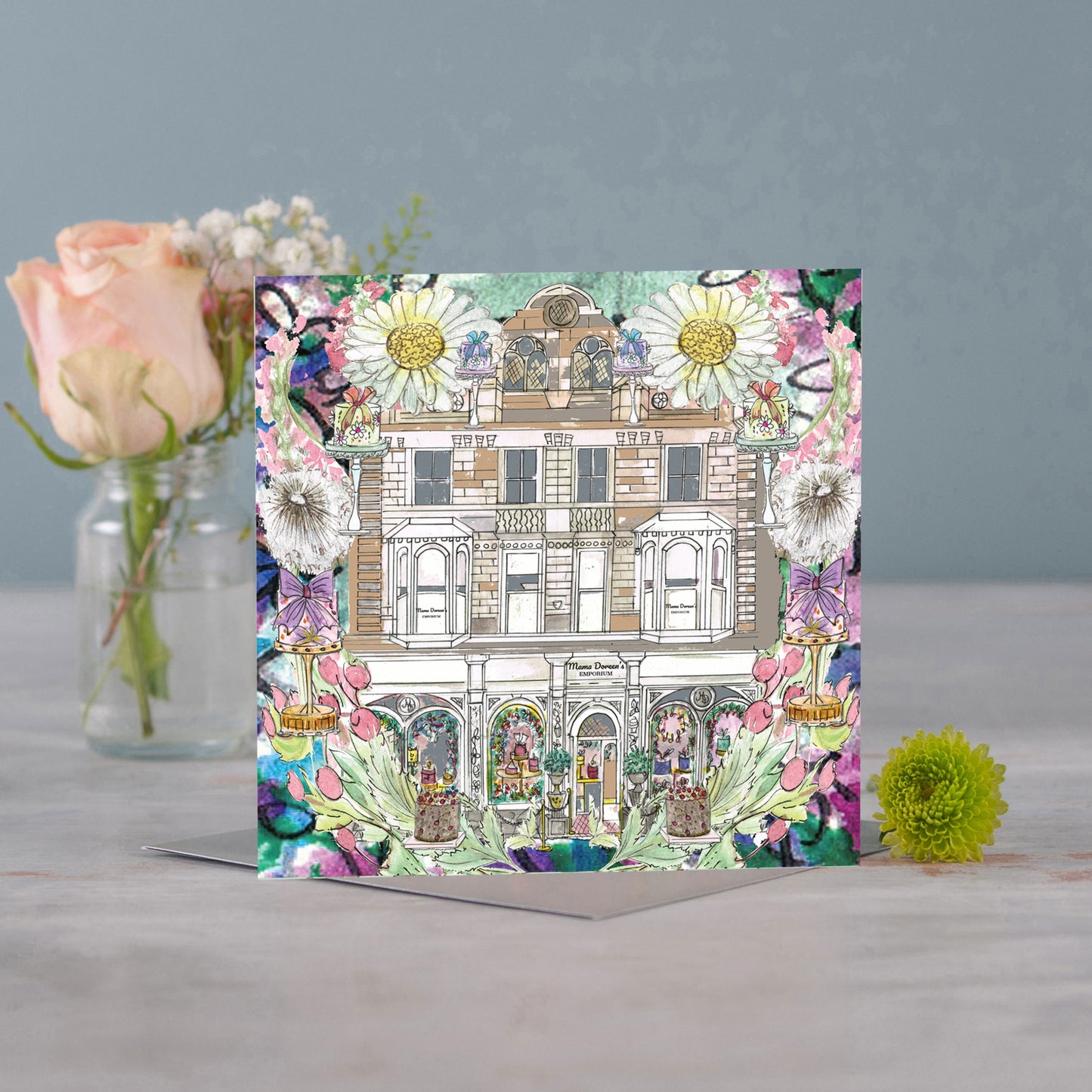 Mama Doreen's Emporium In Full Bloom Greeting Card - Pack of 6