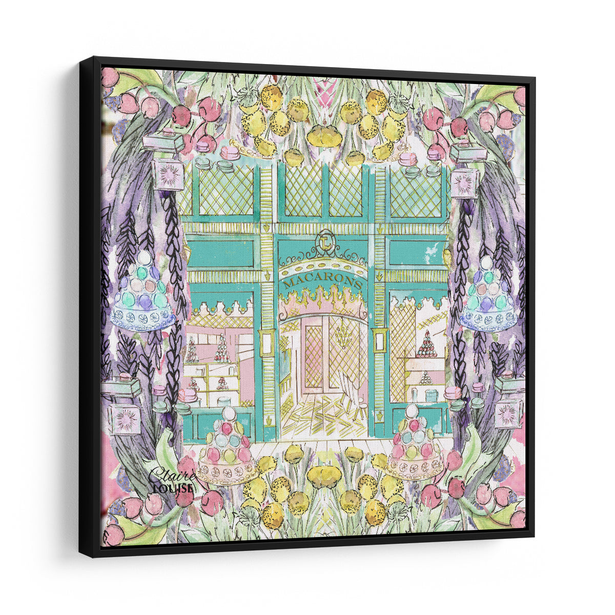 Laduree in Full Bloom Framed Canvas Print