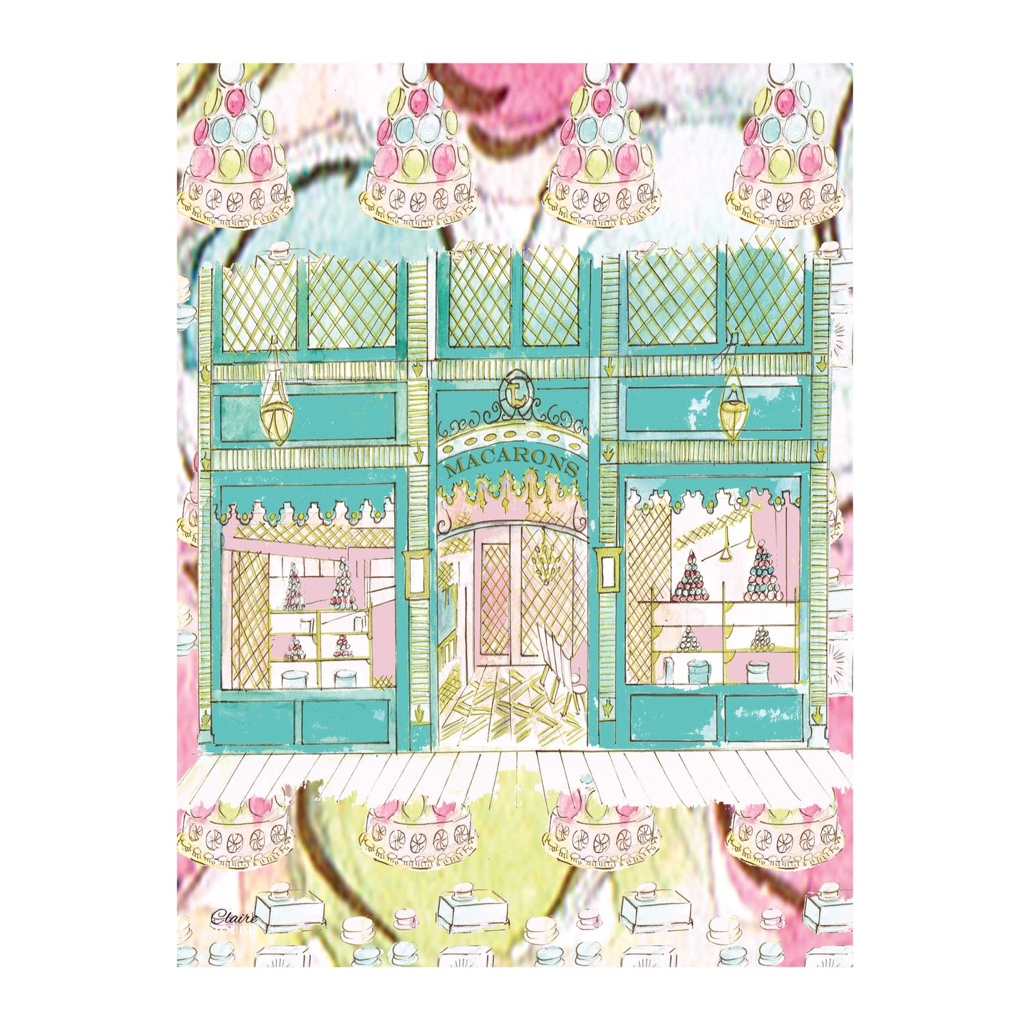 Laduree Inspired Glass Wall Art