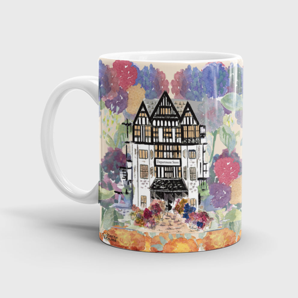 Illustrated Liberty of London Inspired Ceramic Mug