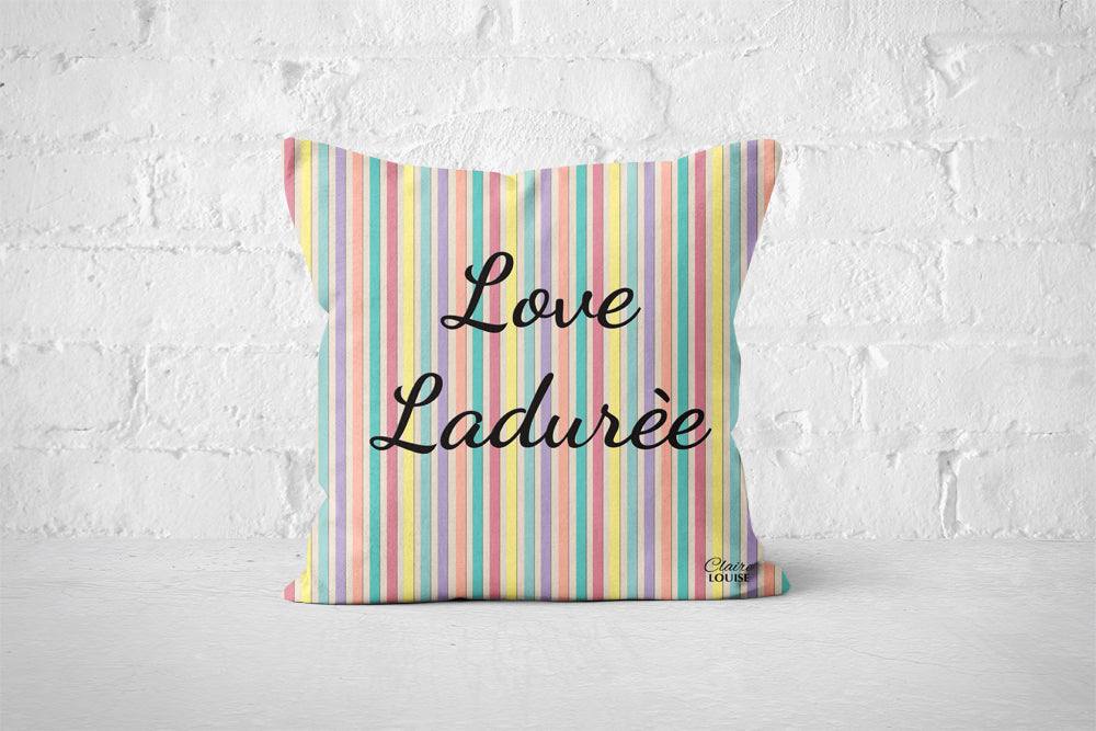 Love Laduree Stripe Outdoor Cushion