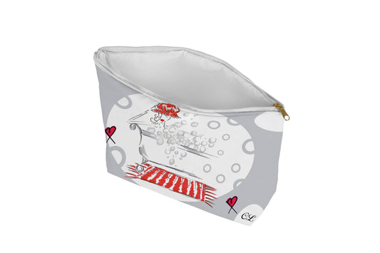 Girl in a bubble bath wash bag