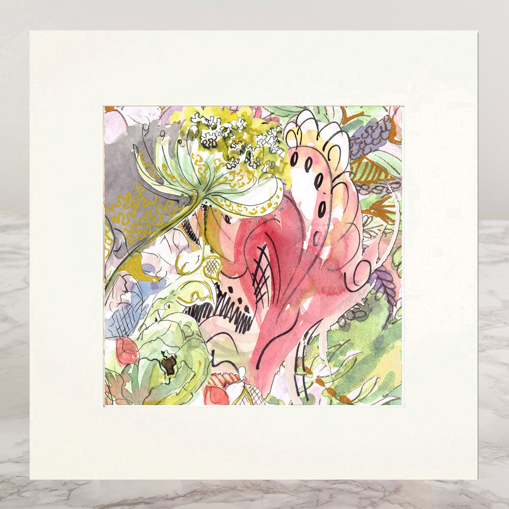 Luminous Pink Bloom Mounted Print