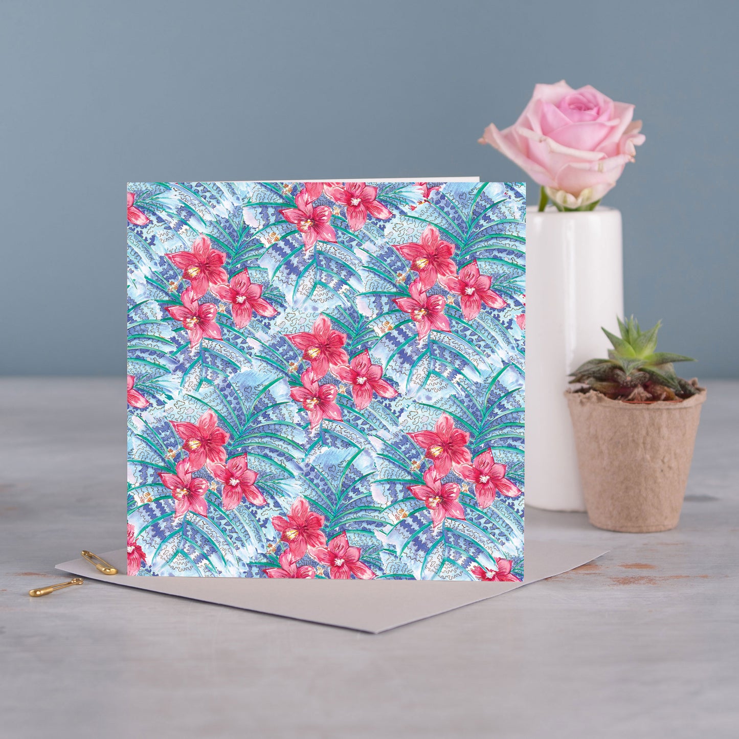 Tropical Hibiscus Greetings Card - Pack of 6