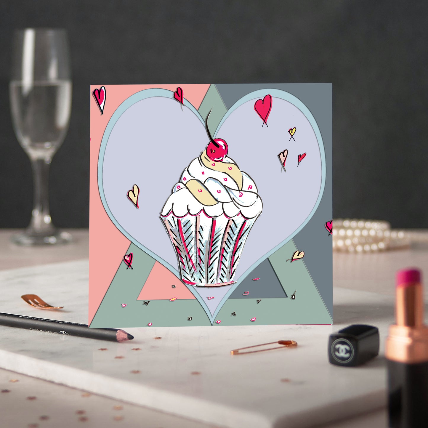 Pastel Cupcakes Greeting Card - Pack of 6