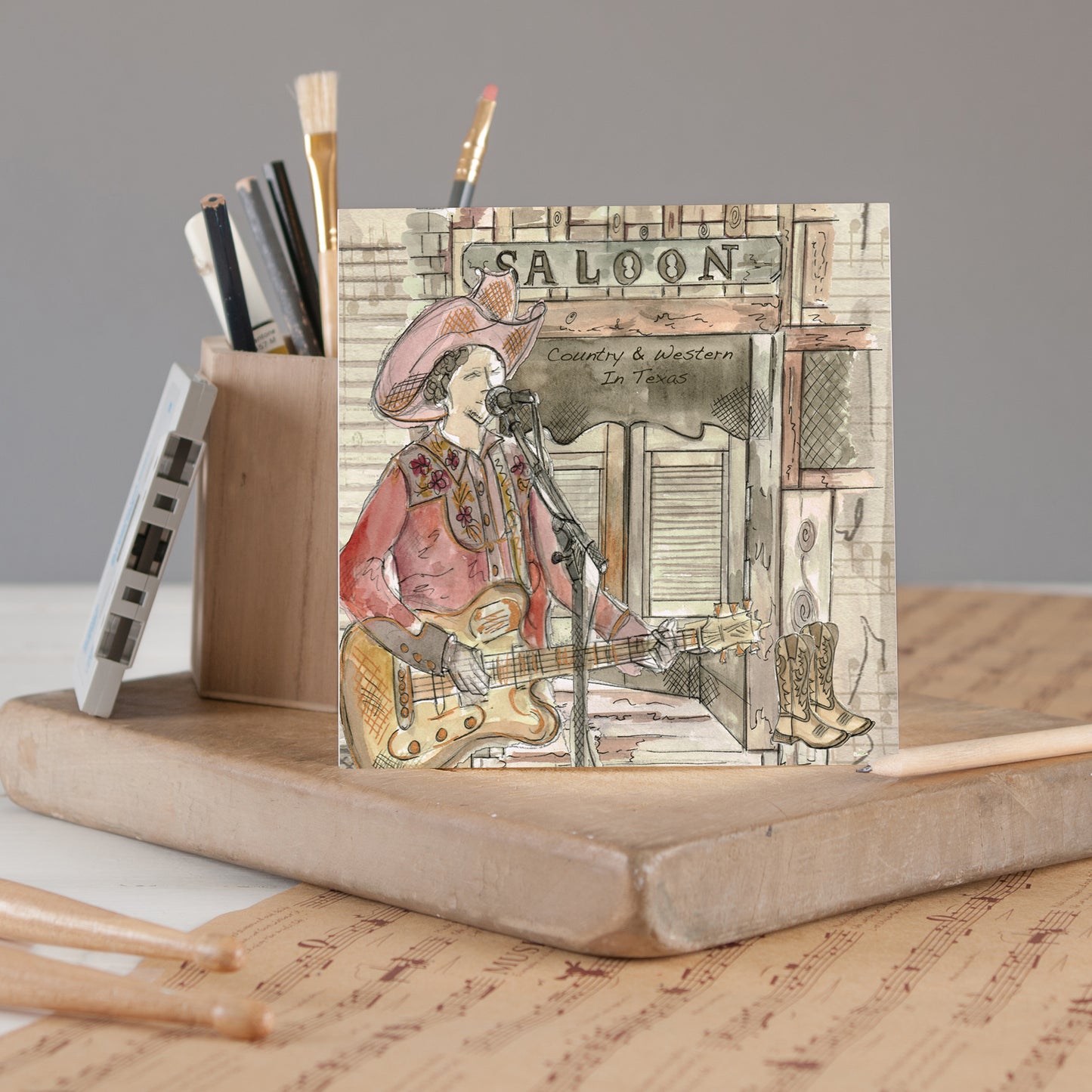 Country And Western In Texas Greetings Card - Pack of 6