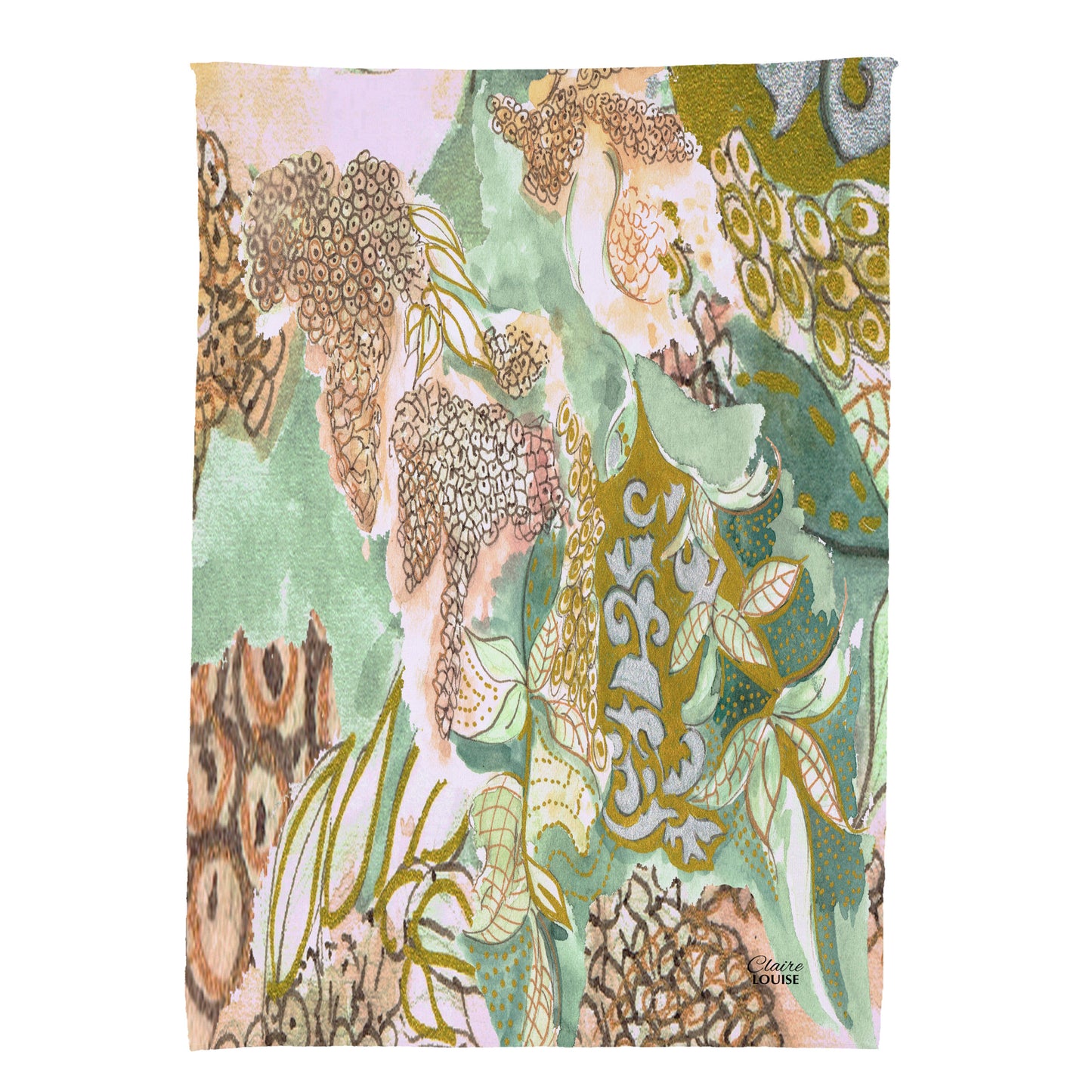 Malachite Clay Bloom Blanket