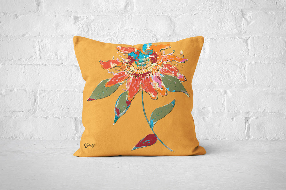 Mango Passion Flower Cushion