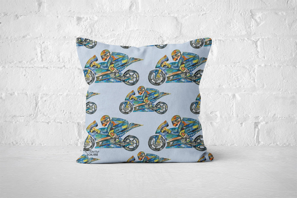MotoGP Bikes Patterned Cushion