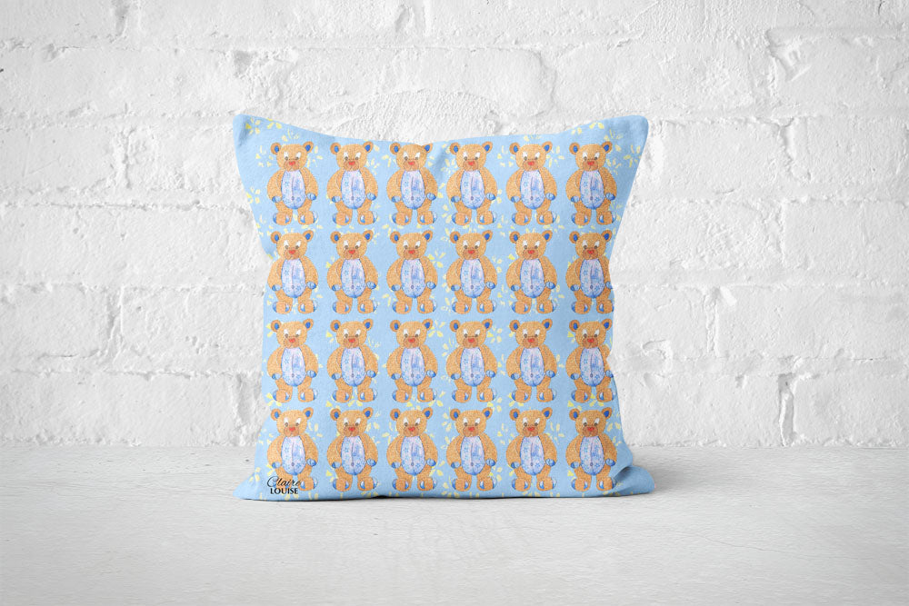 Blue Teddy Bears Cushion