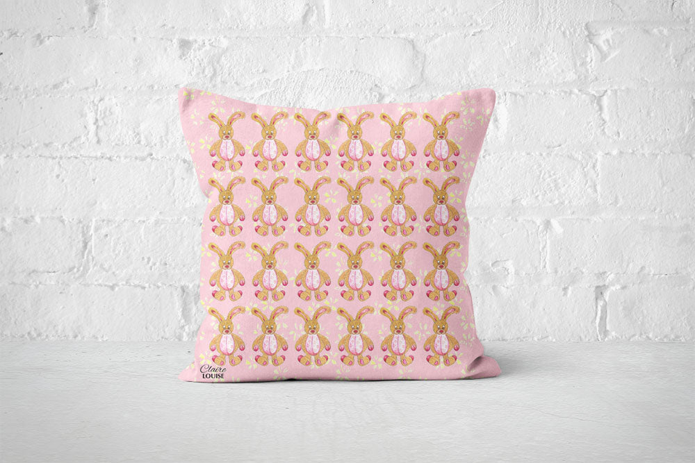 Pink Rabbits Cushion