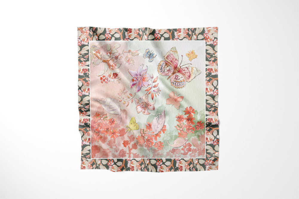 Orange Butterfly Scarf