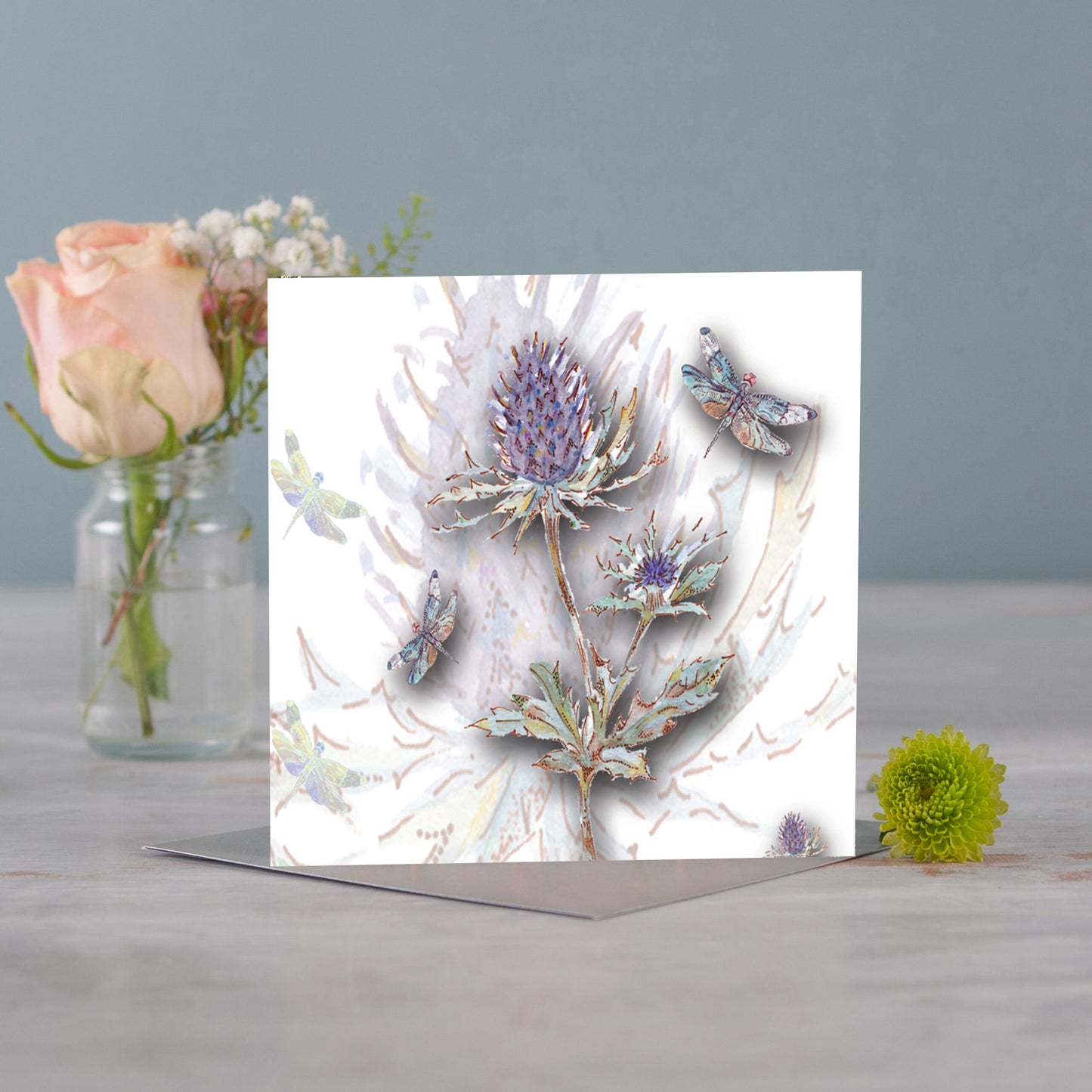 Thistle Greeting Card (White) - Pack of 6