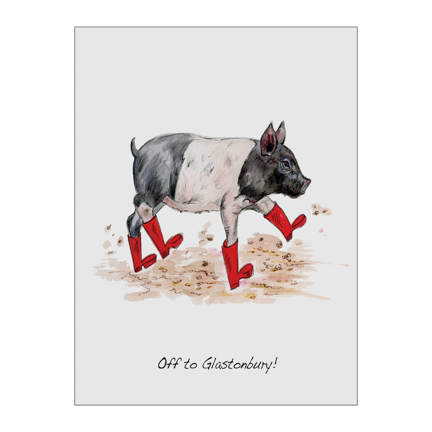 Pig In Boots Glass Wall Art