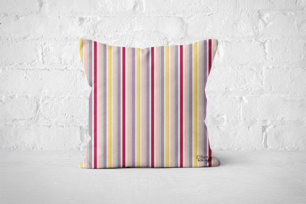 Pink Stripe Outdoor Cushion