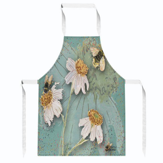Powder Bloom Daisies Kitchen Apron