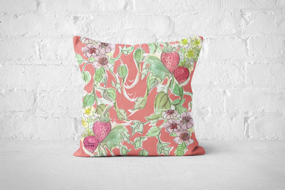 Strawberries & Cream Bloom Cushion