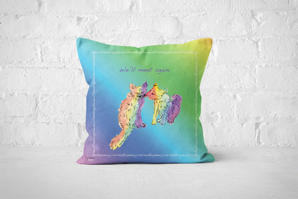 Rainbow Fox Cushion