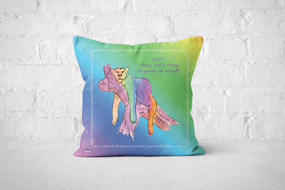 Rainbow Leopard Cushion